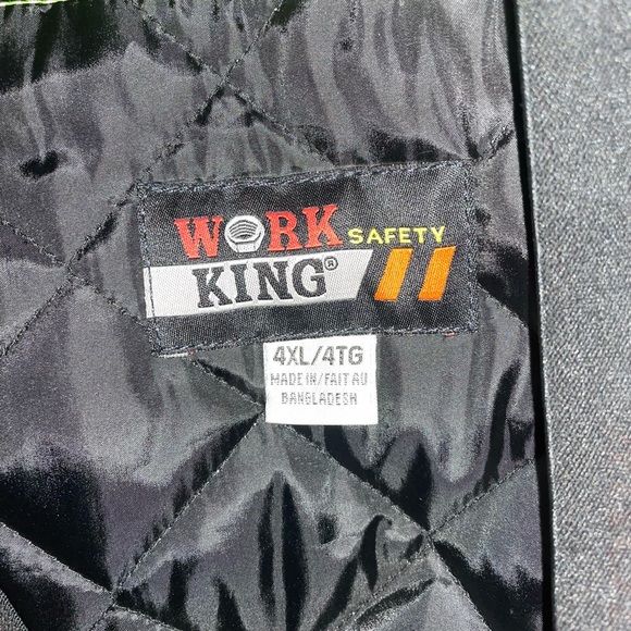 HiVis Insulated Bib Overalls Work King Safety Size 4XL Mens - Picture 11 of 13